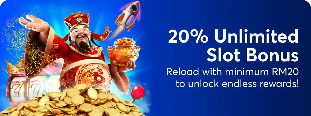 20% Unlimited Slot Bonus Details