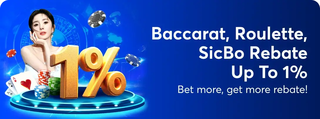 Live Casino Rebate 1%